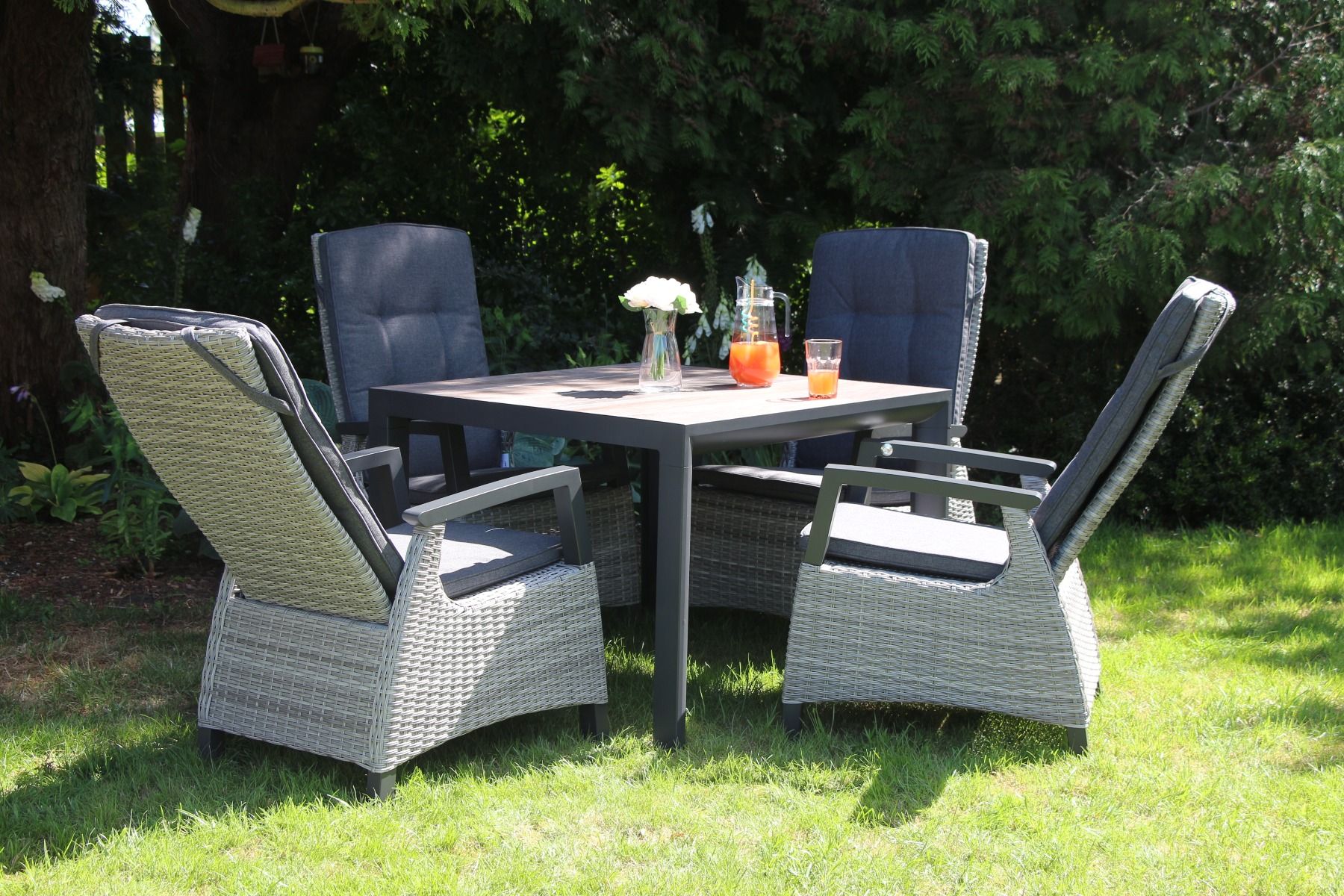 Relaxing reclining garden furniture sets available at Hilltop