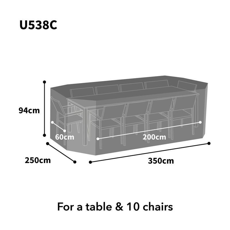 Ultimate Protector Rectangular 10 Seat Set Cover - Image 2