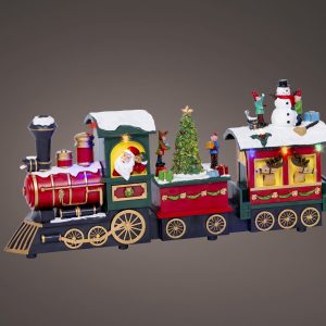 Animated Lit Christmas Train