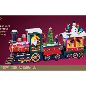 Animated Lit Christmas Train