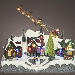 Christmas Eve Village Scene