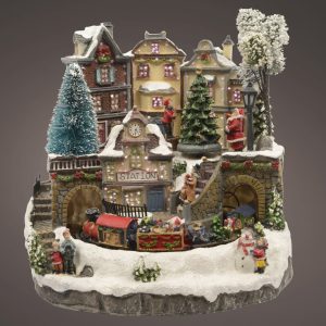 Train Station Christmas Village Scenery