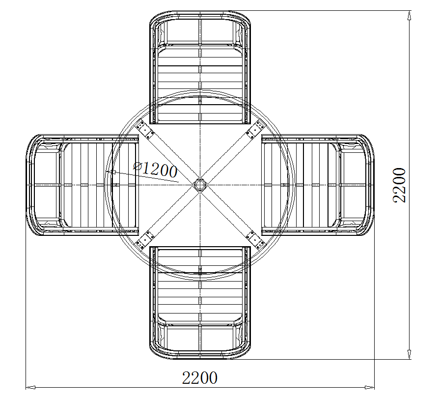 Wicker 4 Seat Round Dining Set by Innovators - Image 5