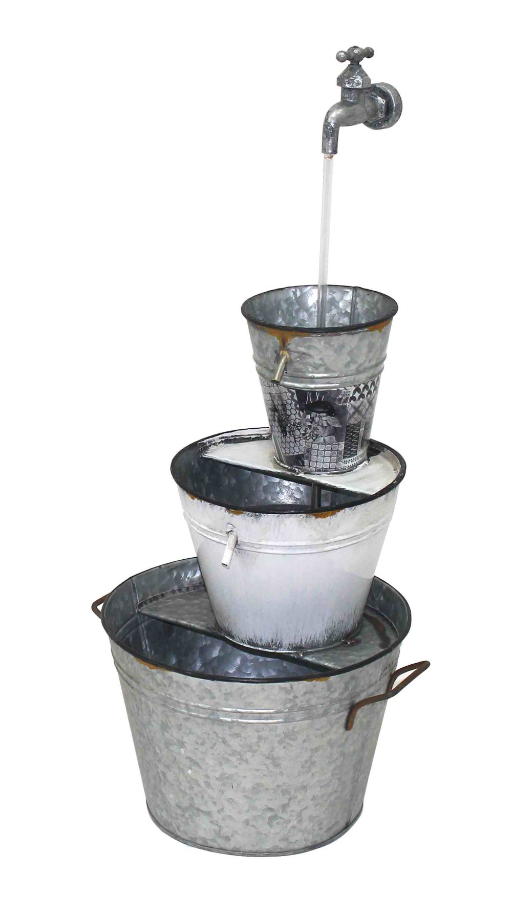 Metal Buckets and Tap Water Feature by Hamac