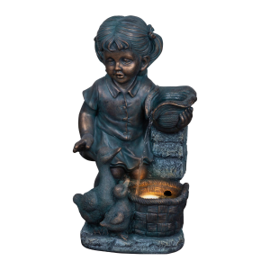 Solar Girl at Fountain Water Feature by Hamac