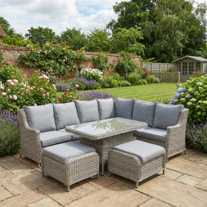 Trieste Wingback L Corner Set by Garden Furniture Global
