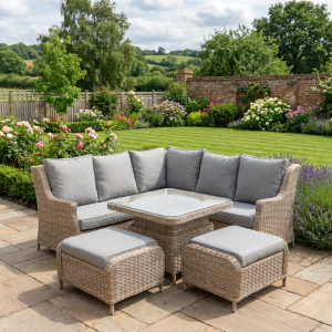 Trieste Wingback Square Corner Set by Garden Furniture Global
