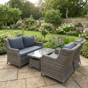 Trieste Wingback 4 Piece Lounge Set by Garden Furniture Global