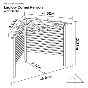Ludlow Corner Pergola by Zest Outdoor Living